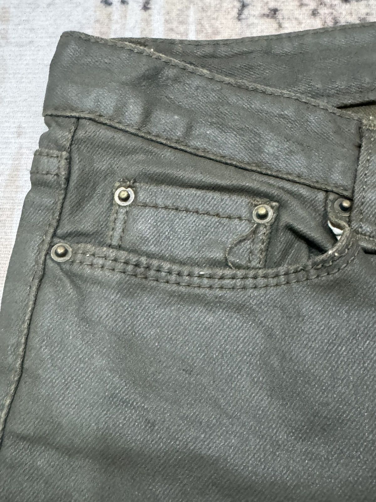 Acne Studios ACNE studio - skinny wax military green jeans Size 30" / US 8 / IT 44 - 6 Thumbnail