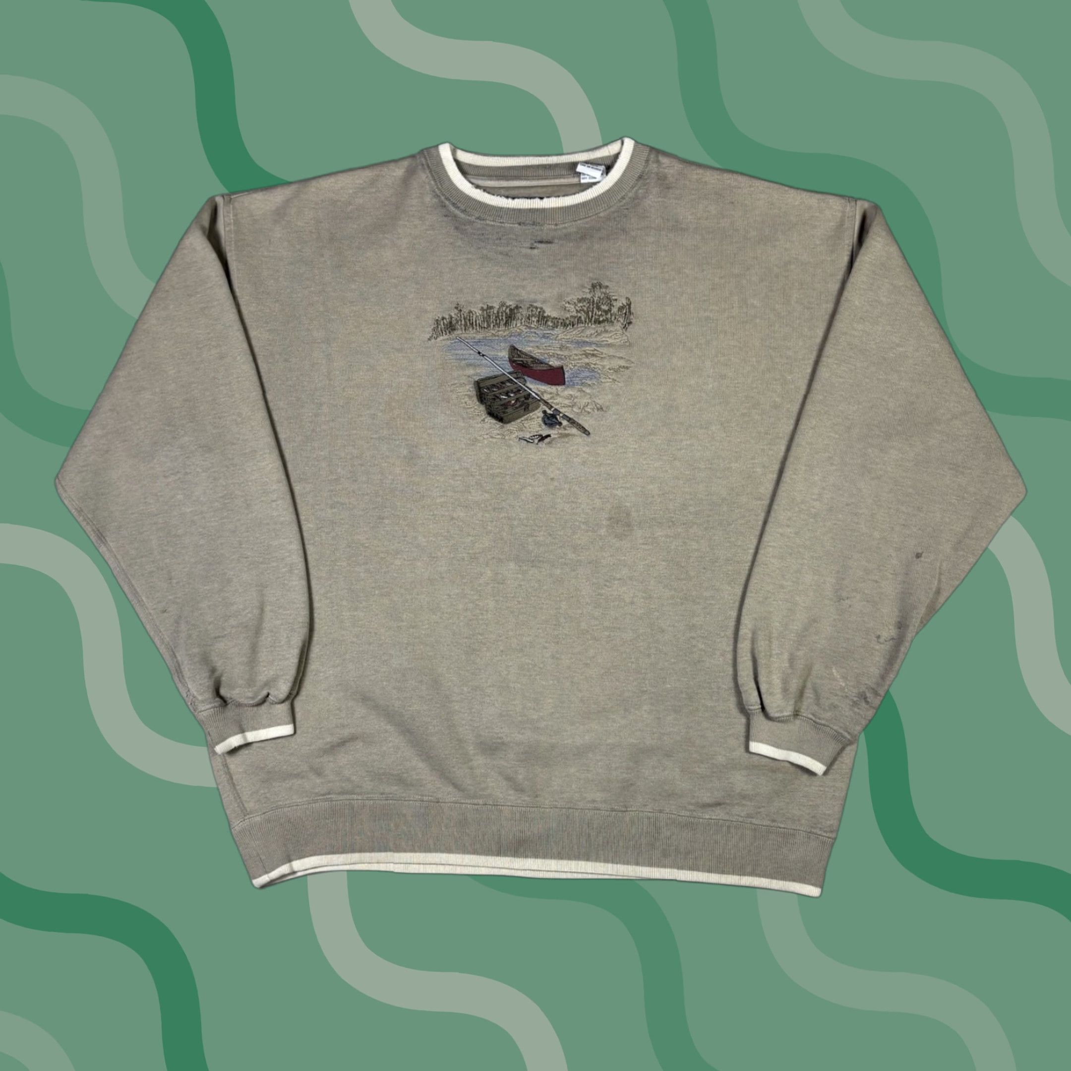 CB Sports VINTAGE C&B Sports Embroidered Sweatshirt XL Men 90s Brown Cotton Fleece Pullover Graphic Print Size US XL / EU 56 / 4 - 1 Thumbnail