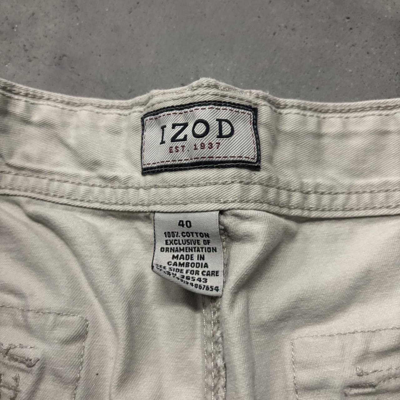 Japanese Brand × Vintage Crazy Vintage Y2K/2000s Baggy White Streetwear Skater Cargo Shorts! Size US 38 / EU 54 - 7 Thumbnail