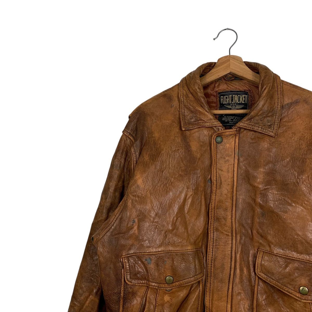 Japanese Brand Japanese Brand Jtylwear Leather Flight Jacket Size US L / EU 52-54 / 3 - 6 Thumbnail