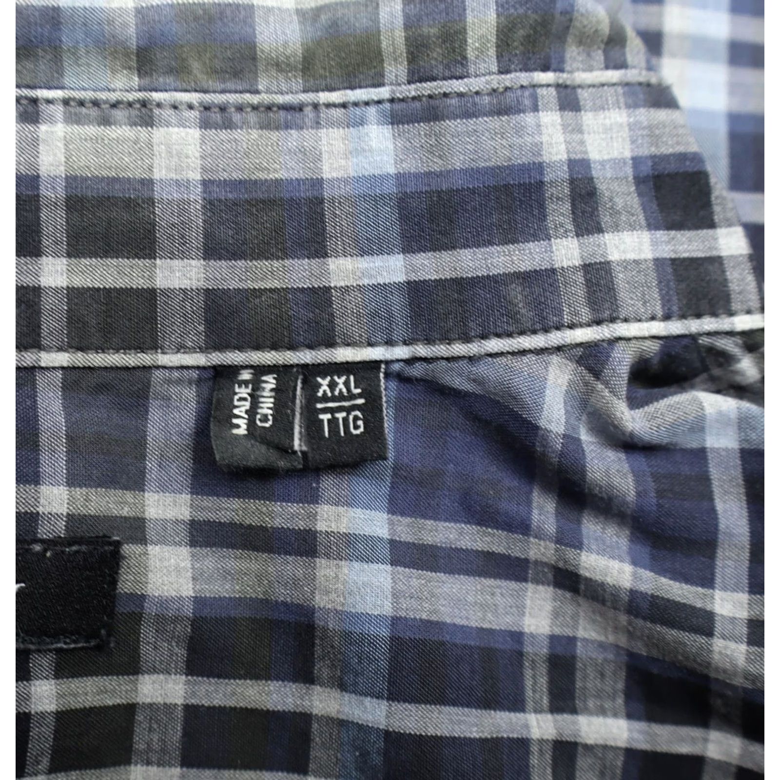 Theory Theory Shirt 2XL Button-Up Plaid Long Sleeve Gray Cotton Men’s Casual Workwear Size US XXL / EU 58 / 5 - 5 Thumbnail