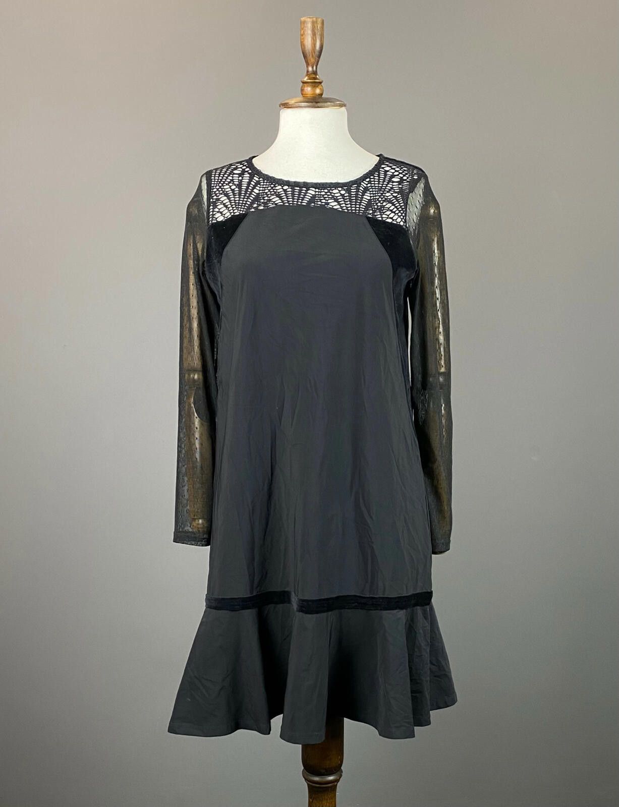 Maloja Ladies Maloka Black Long Sleeve Mesh Kne Lenght Dress Size 3 Size M / US 6-8 / IT 42-44 - 1 Thumbnail