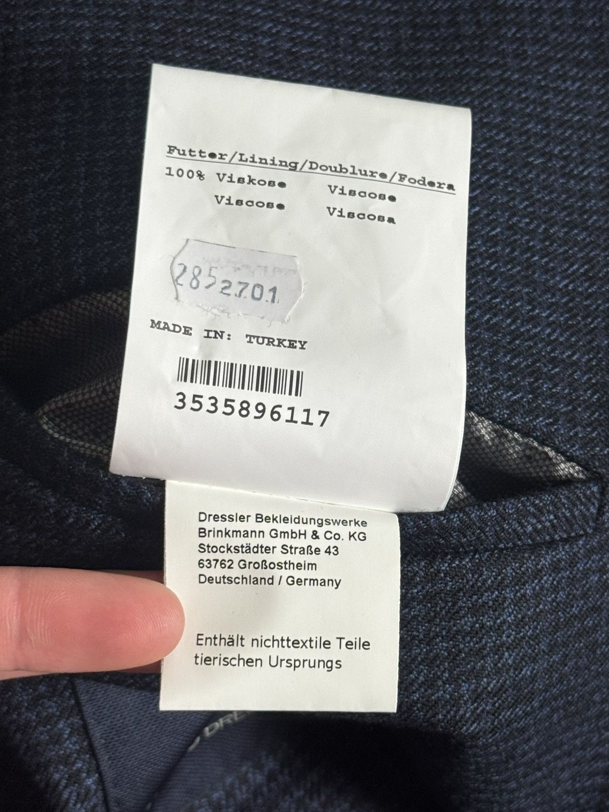 Other Eduard Dressler 27size blue virgin wool blazer casual jacket Size 44S - 10 Thumbnail