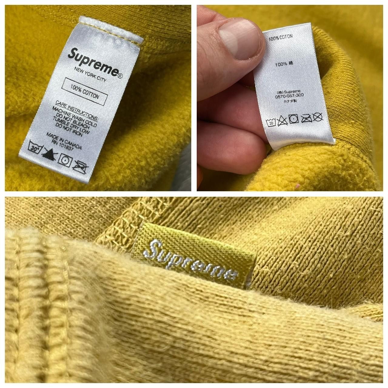 Supreme Supreme Box Logo Crewneck Mustard (FW18) - Size Medium Size US M / EU 48-50 / 2 - 7 Thumbnail