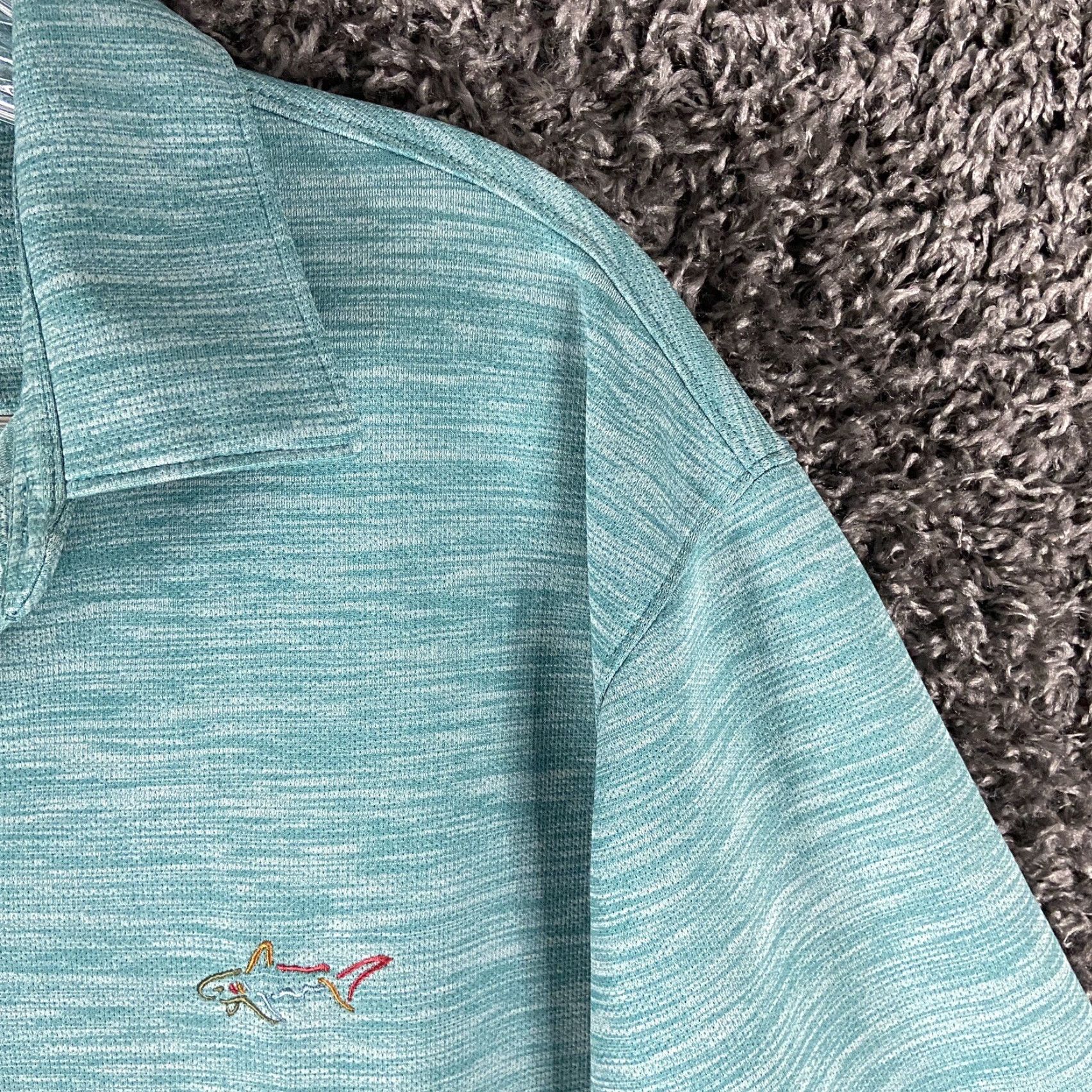 Vintage GREG NORMAN Play Dry Blue Heathered Polo Men’s Large Size US L / EU 52-54 / 3 - 5 Thumbnail
