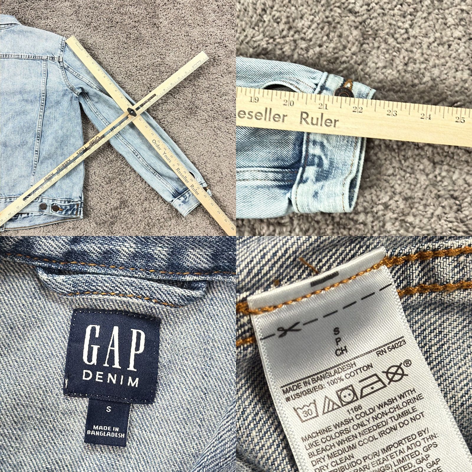 Gap VINTAGE Gap Jacket Womens S Blue Denim Light Wash Trucker 100% Cotton Casual Size S / US 4 / IT 40 - 8 Thumbnail