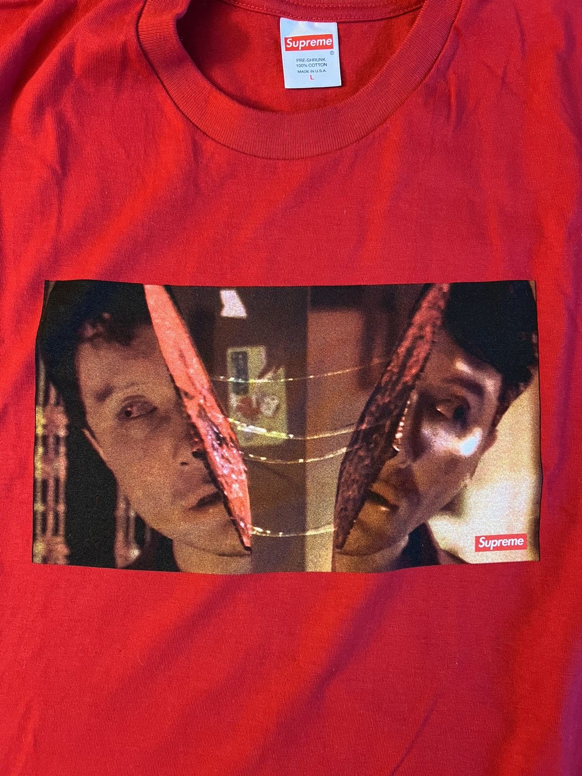 Supreme Supreme Ichi The Killer Split Tee Red size Large | Grailed