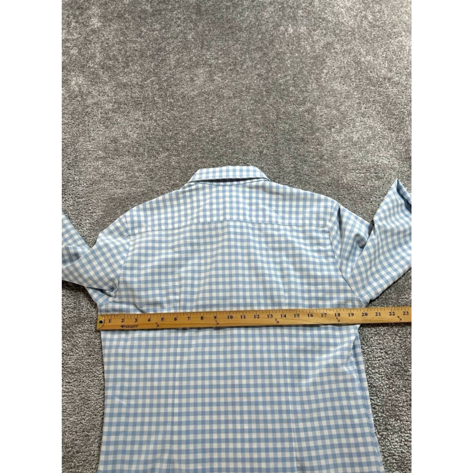 Mizzen+Main Mizzen+Main Shirt Mens Medium White Gingham Check Trim Fit Tradition Evolved Size US M / EU 48-50 / 2 - 6 Thumbnail