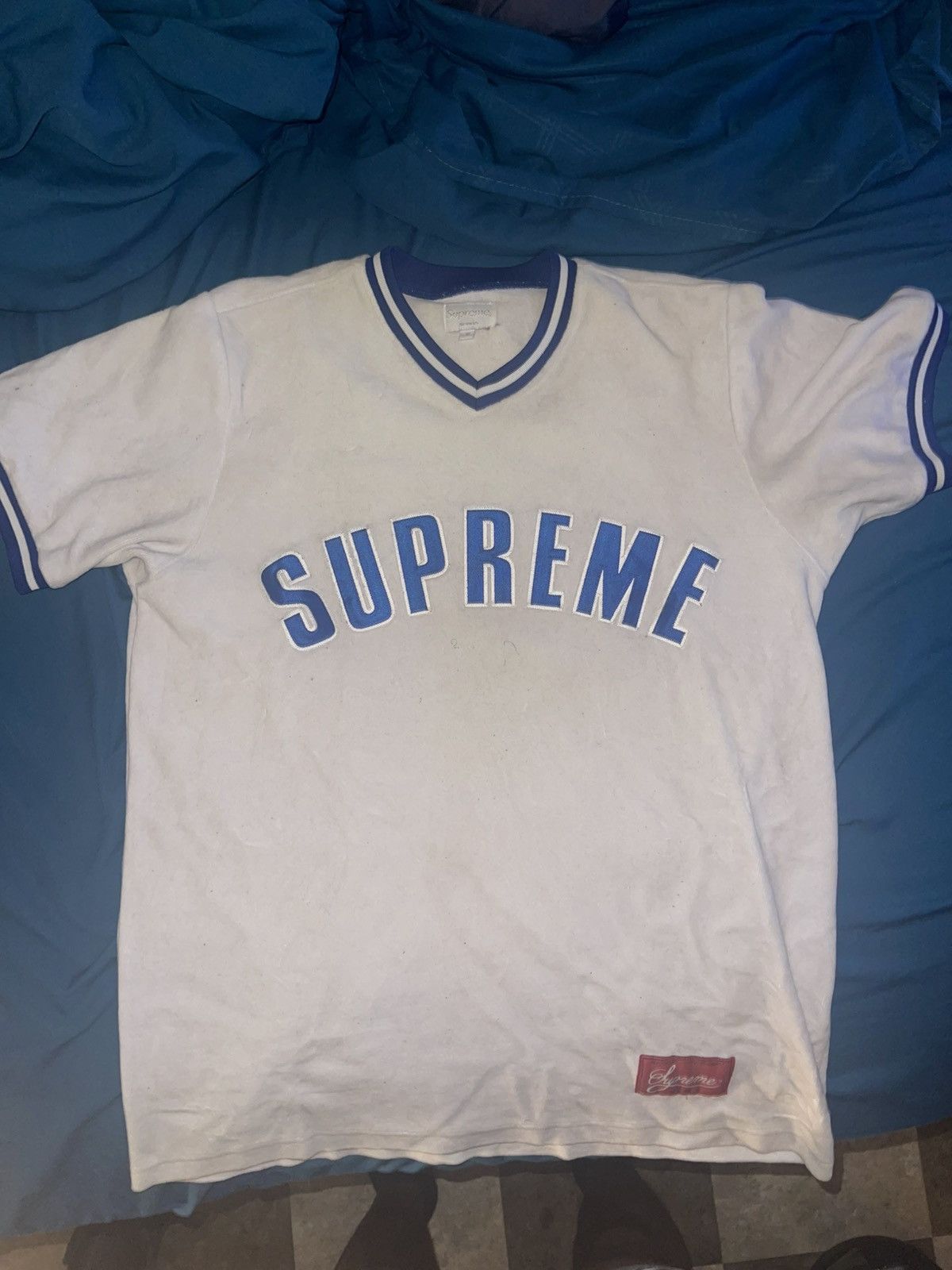 Supreme Velour Baseball Top | Grailed