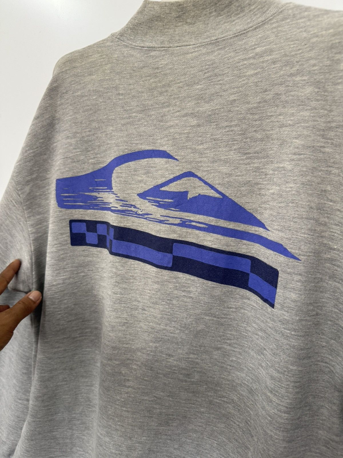 Quiksilver 🔥 VTG 90s SURF QUIKSILVER Backhit Logo High-Neck Sweatshirt Size US M / EU 48-50 / 2 - 10 Thumbnail