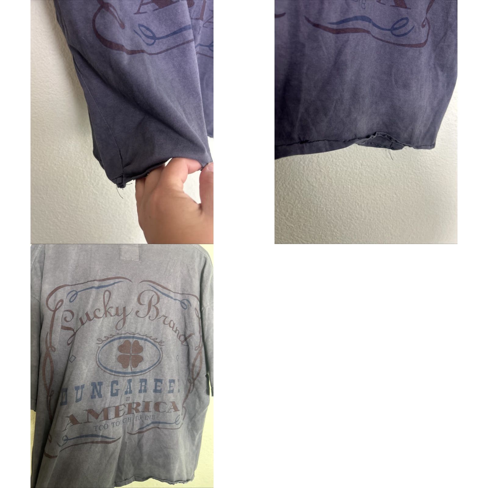 Lucky Brand Lucky Brand Short Sleeve T Shirt Gray One Size fits Him Stained Size US M / EU 48-50 / 2 - 10 Thumbnail