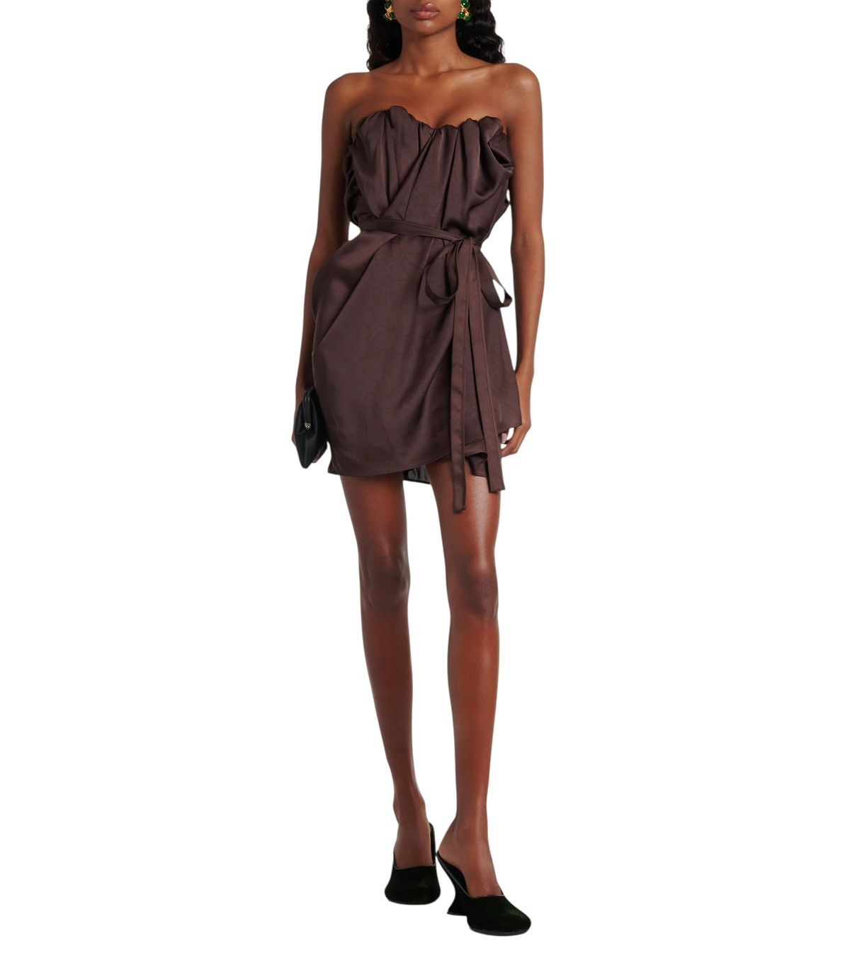 Vivienne Westwood $2,600 Corset Bustier Susana Dress Brown Satin Size S / US 4 / IT 40 - 3 Thumbnail