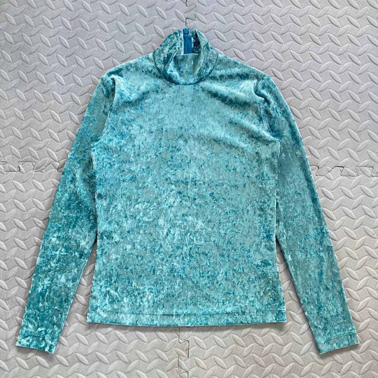 Vivienne Tam Y2k Crushed Velvet Turtleneck Long Sleeves Top Size XS / US 0-2 / IT 36-38 - 5 Thumbnail