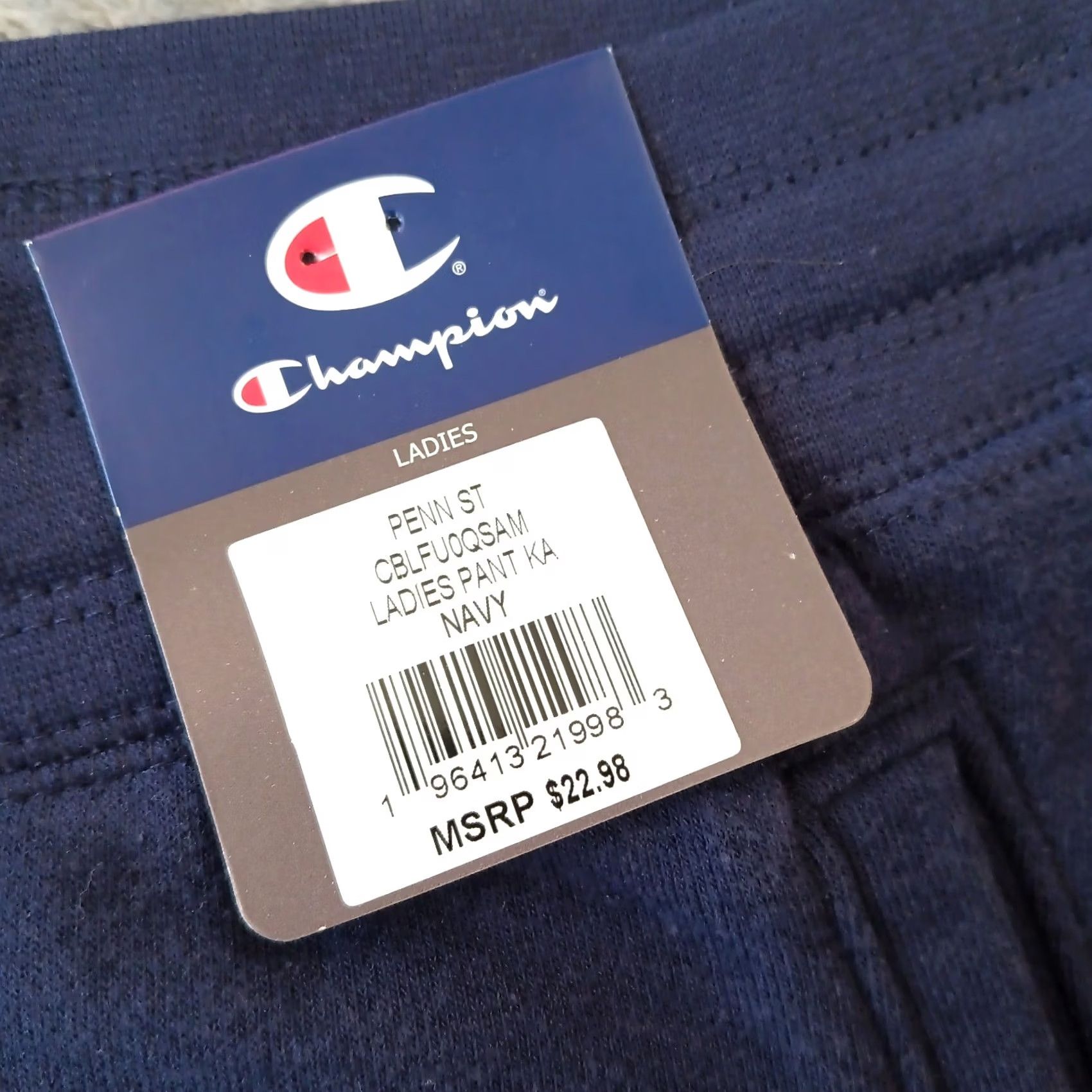 Champion Champion Sweatpants Women 2XL Blue Penn State Nittany Lions Logo Tapered Pockets Cotton Blend Drawstring 38x29 Adult Regular Size 40" / US 18 - 4 Thumbnail