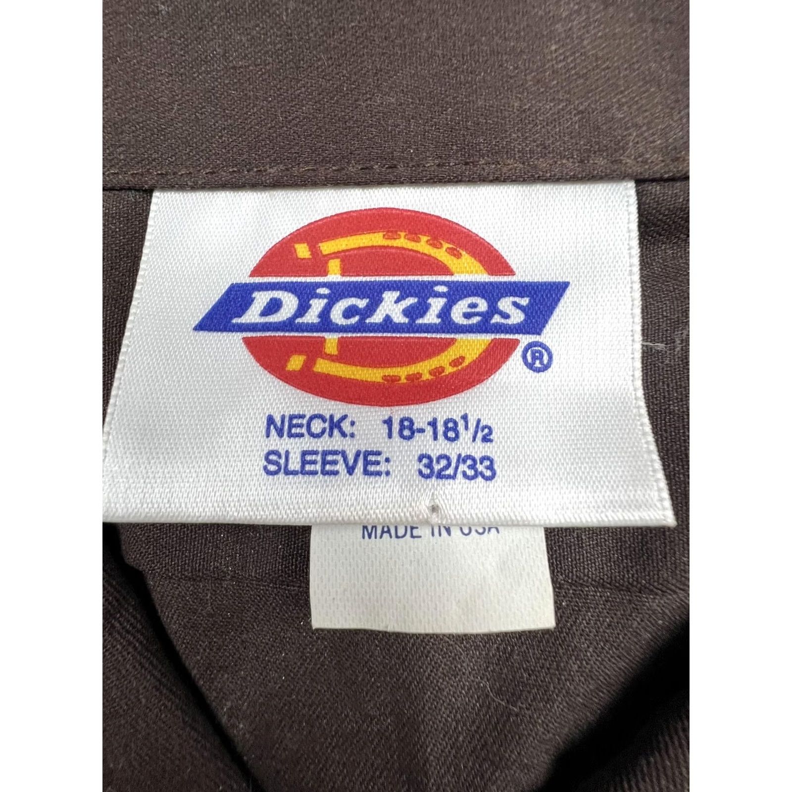 Dickies VINTAGE Dickies Shirt Mens 2XL Brown Long Sleeve Work Twill Button Up USA Size US XXL / EU 58 / 5 - 2 Thumbnail