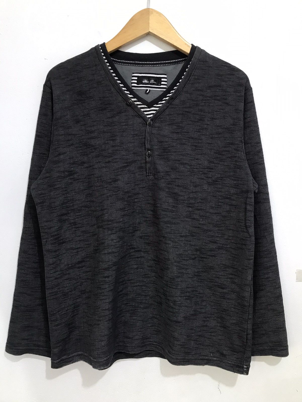 image of Hysteric Glamour x If Six Was Nine Japanese Double Layer Long Sleeve Nota Bene, Men's (Size Large)