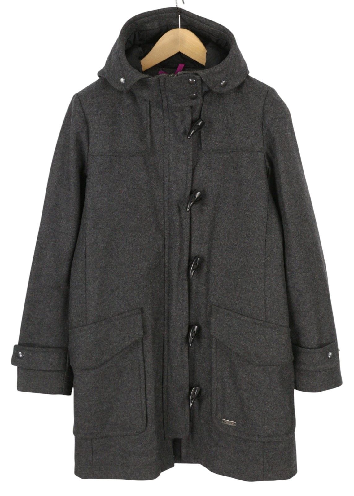 Peak Performance DUFFLE M Melange Grey Wool Blend Toggles Hooded Coat 86465 Size M / US 6-8 / IT 42-44 - 1 Thumbnail