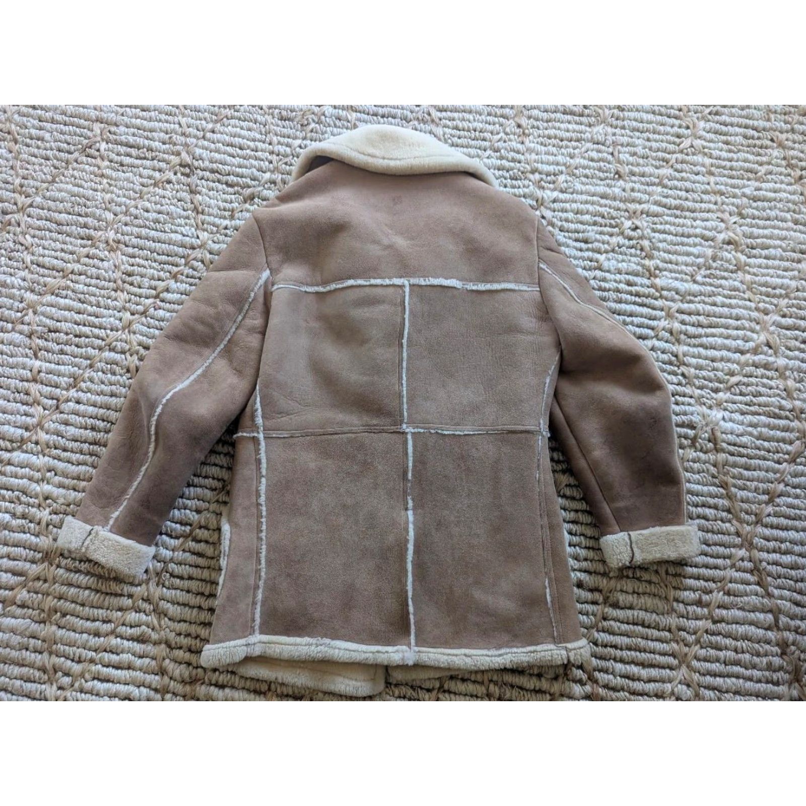 Vintage VINTAGE Rancher Lakeland coat 42 Brown Shearling wool Pile leather Sheepskin M Men Western Cowboy Overcoat USA Size US M / EU 48-50 / 2 - 2 Thumbnail