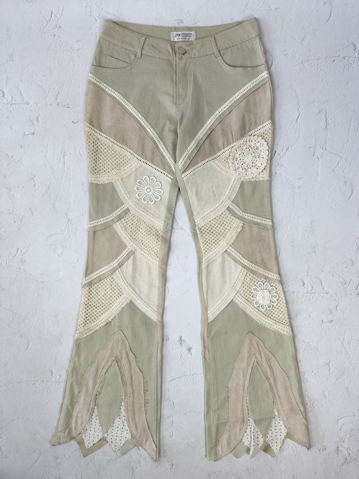 Japanese Brand × Vintage Vintage Embroidered Floral Women’s Pants Size 26" / US 2 / IT 38 - 1 Thumbnail