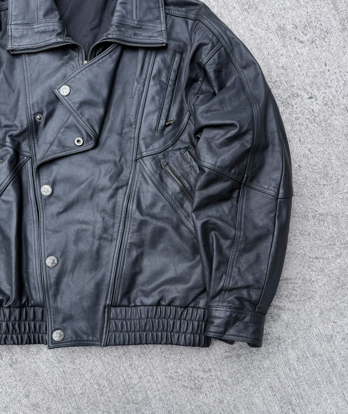 Vintage Vintage Leather Y2K avantgarde streetwear jacket Size US XL / EU 56 / 4 - 4 Thumbnail