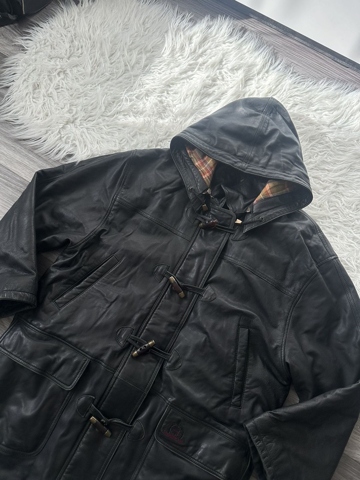 Mulberry Mulberry Lether Black Duffle Coat Napoleon Jacket hype Size US L / EU 52-54 / 3 - 2 Thumbnail
