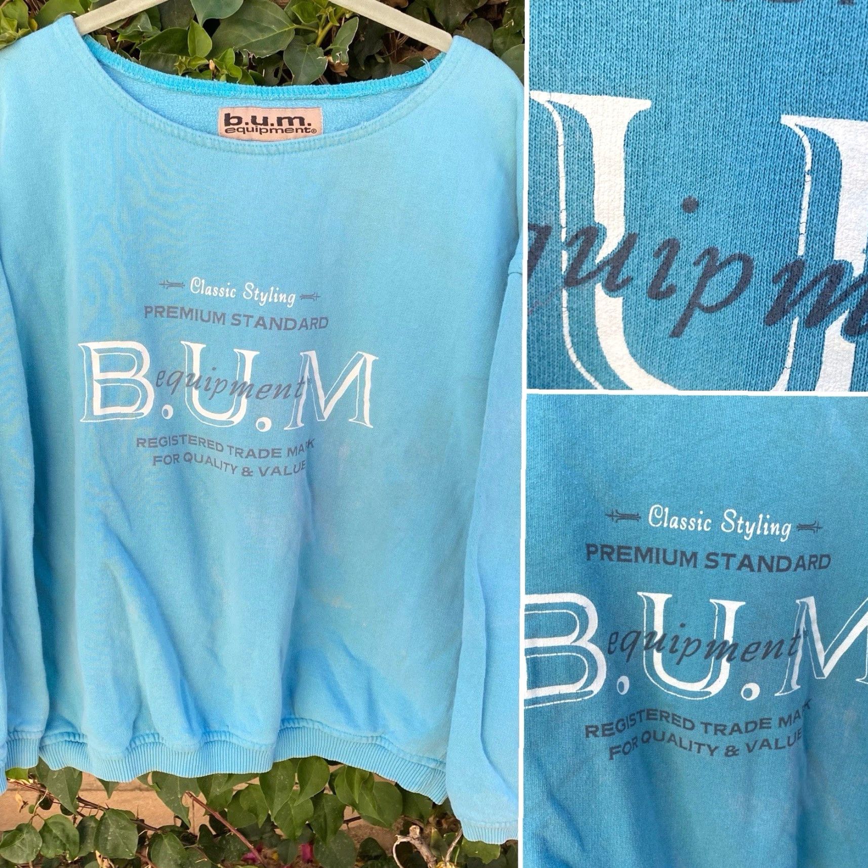 Equipment VINTAGE bum equipment Sweatshirt Graphic Print Green Size L Men Pullover 90s Sports Classic Vintage Sweater Jumper Front Back Distressed Worn Size US L / EU 52-54 / 3 - 4 Thumbnail
