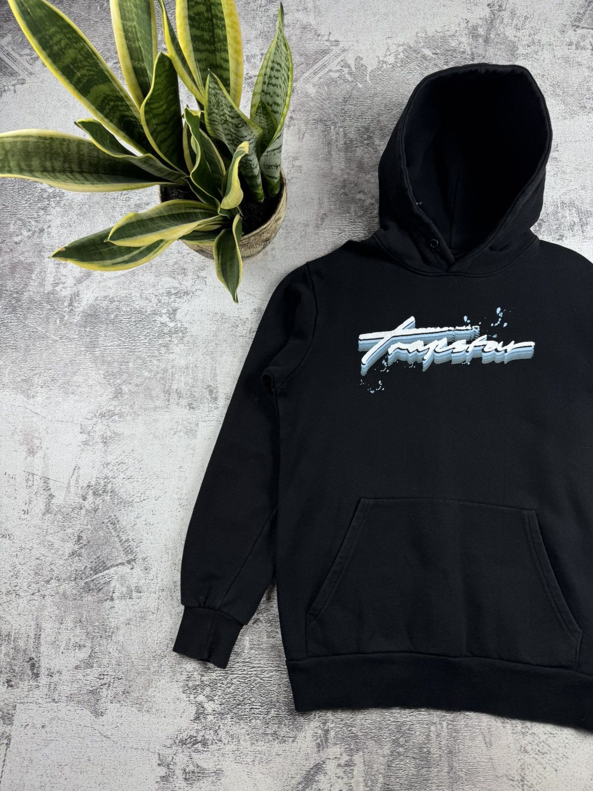 Trapstar London Trapstar Men’s Medium Drill Drill Black Cotton Rap Hoodie Pullover Sweatshirt Size US M / EU 48-50 / 2 - 2 Thumbnail