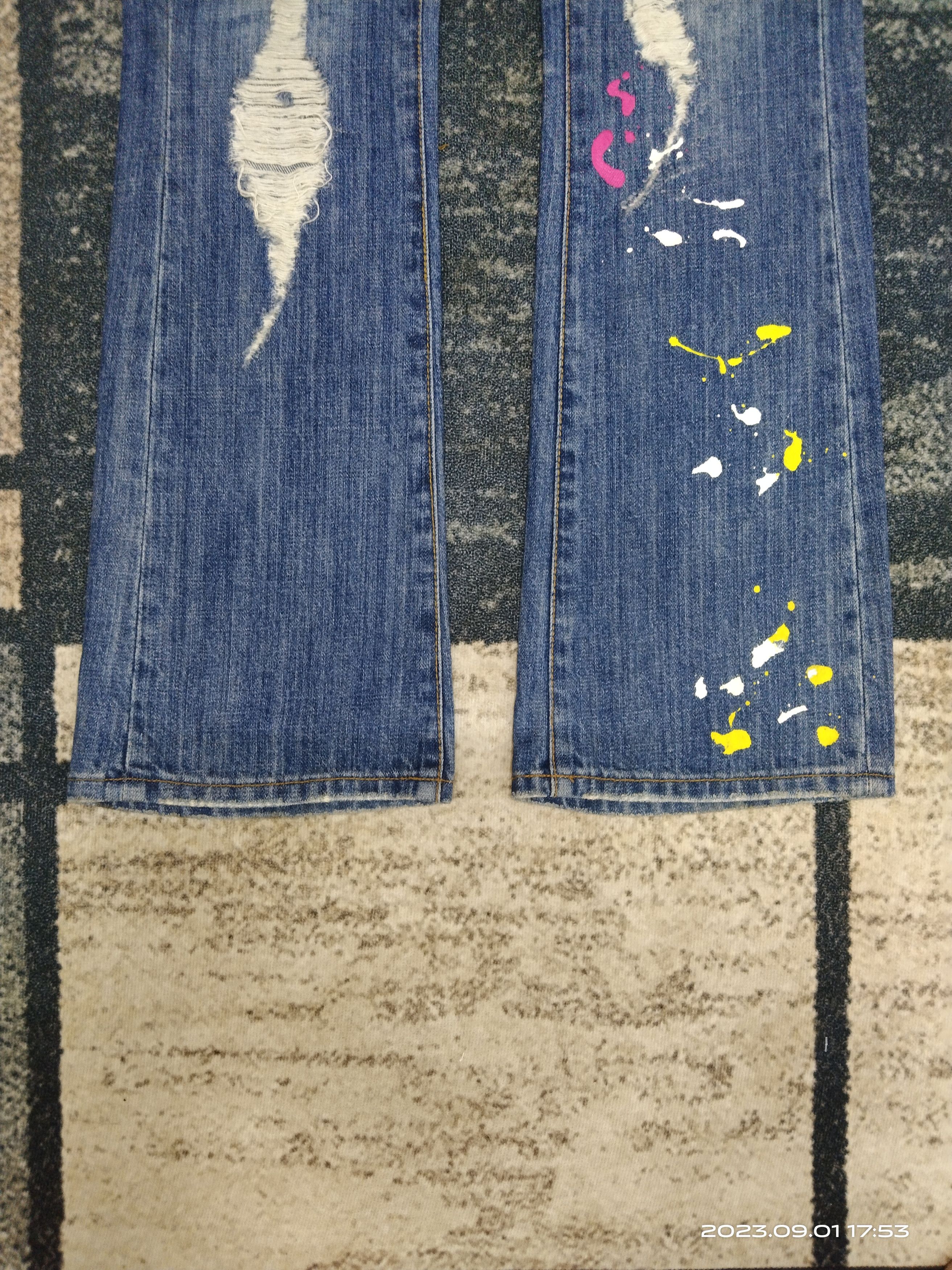 Japanese Brand FLARE SICK PACTHWORK SILVER AGE DENIM PANTS Size US 31 - 7 Thumbnail