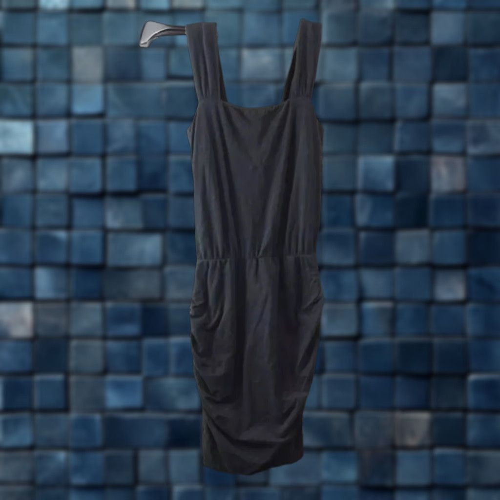 Sundry VINTAGE NEW Women's Evereve Sundry Black Cotton Blend Stretch Cinched Tank Dress Size 1 Size XS / US 0-2 / IT 36-38 - 1 Thumbnail