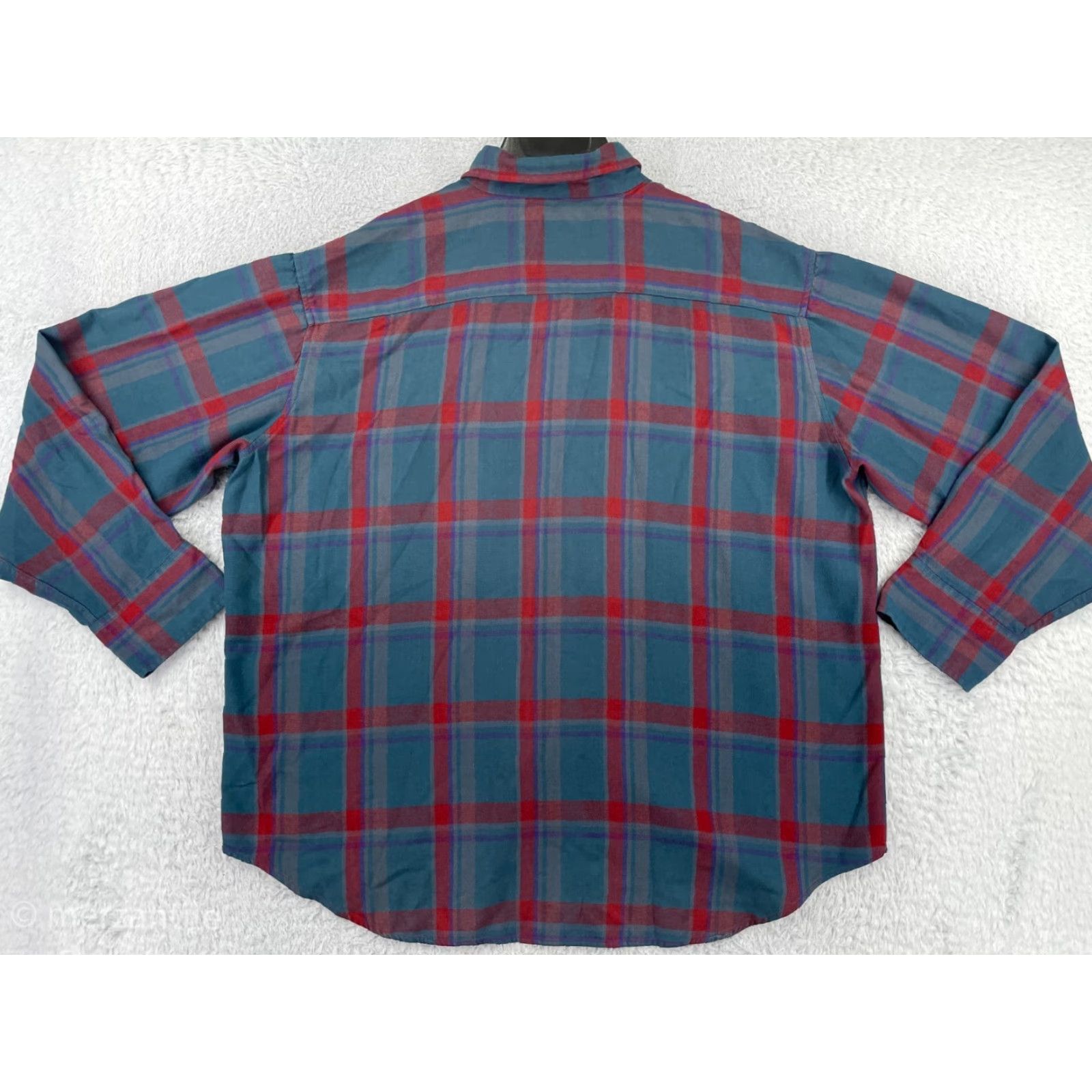 Vintage Northcrest Men's Shirt 2XL Green Plaid Flannel Button-Up 100% Acrylic Casual Workwear Camp Outdoor Men’s Shirt Size US XXL / EU 58 / 5 - 2 Thumbnail