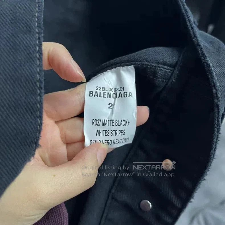 Balenciaga Balenciaga x Adidas Black Denim Jacket. Size US XS / EU 42 / 0 - 4 Thumbnail