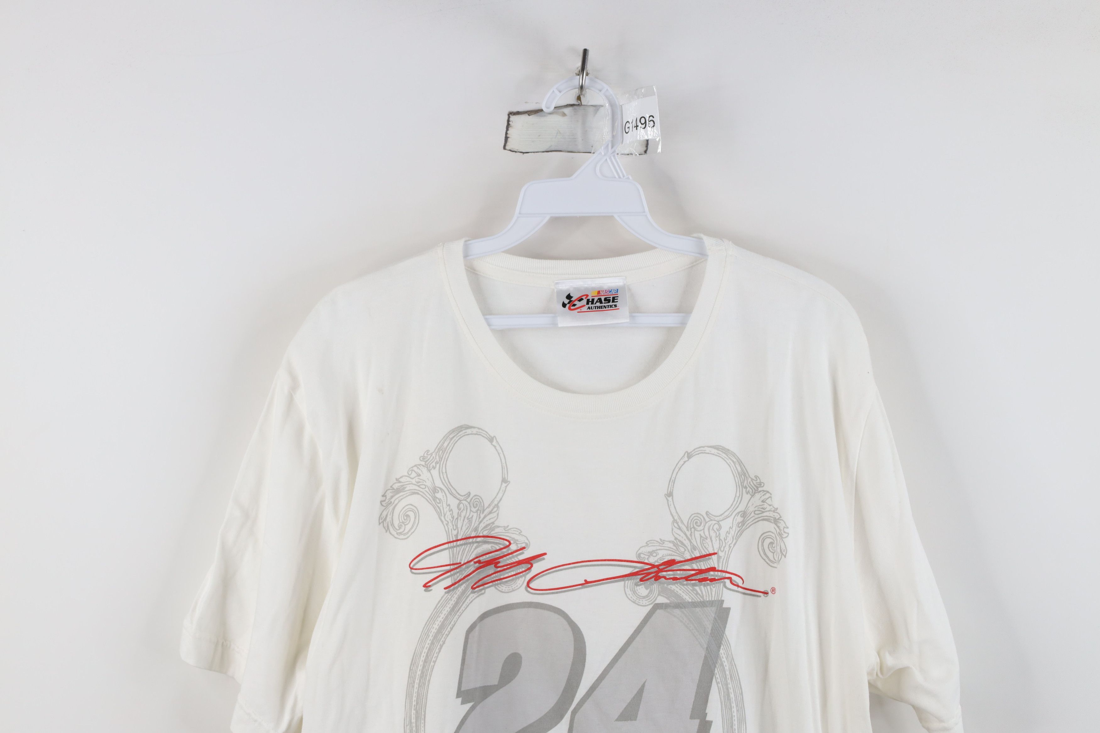 Vintage Vintage Y2K NASCAR Jeff Gordon Racing T-Shirt White Cotton Size XXL / US 16-18 / IT 52-54 - 2 Thumbnail