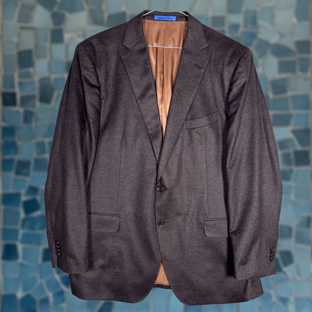 Vintage Versace Collection Blazer Mens 44R Paisley Cashmere Silk Notch Lapel Double-Vented Garden City USA Designer Jacket Blazer Jacket Coat Blazer Size 44R - 1 Thumbnail