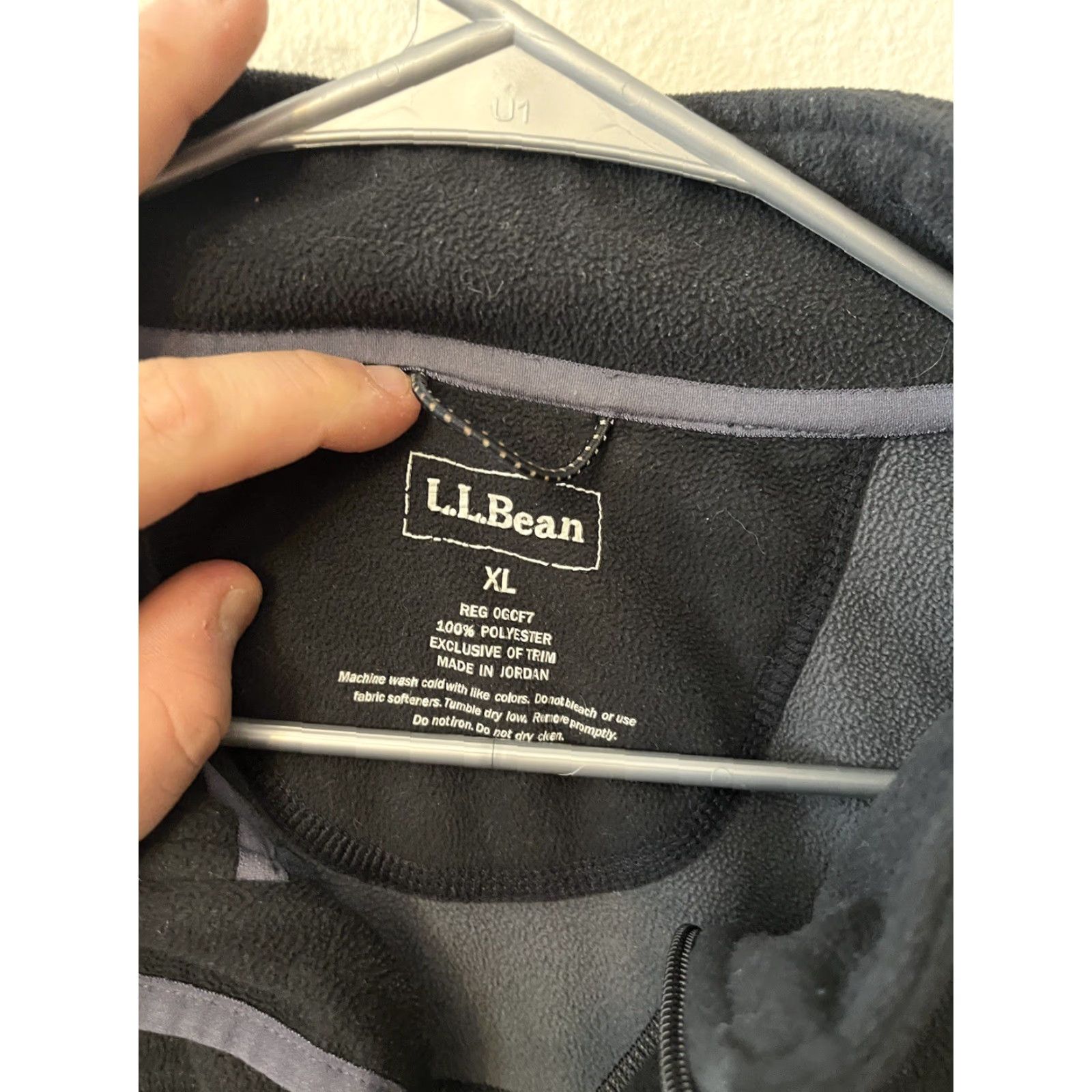 Vintage L.L.Bean Fleece Jacket Mens XL Black Polartec Full Zip Hiking Chest Pocket Size US XL / EU 56 / 4 - 3 Thumbnail