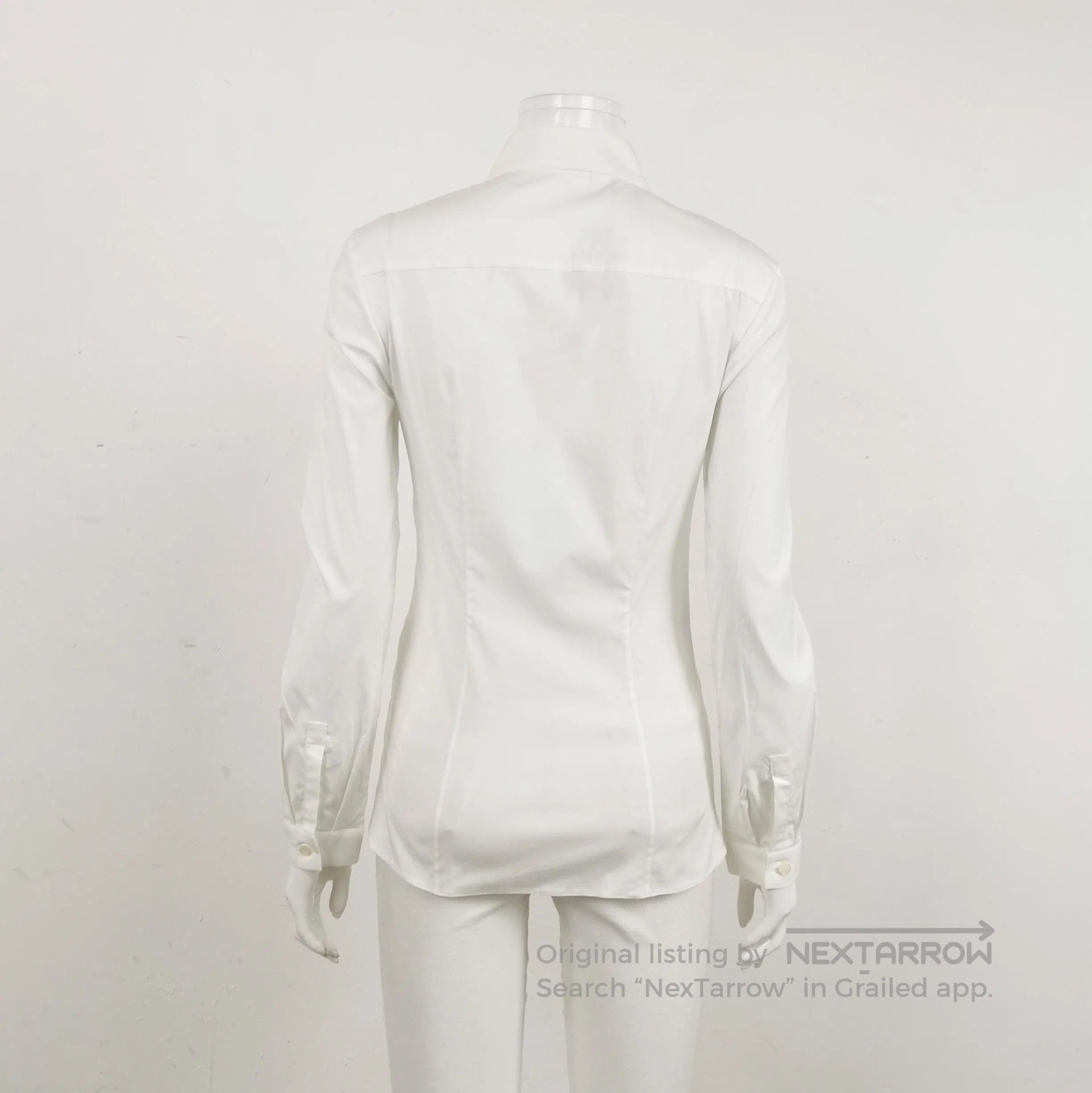 Prada Prada White Cotton Button. Size S / US 4 / IT 40 - 2 Thumbnail