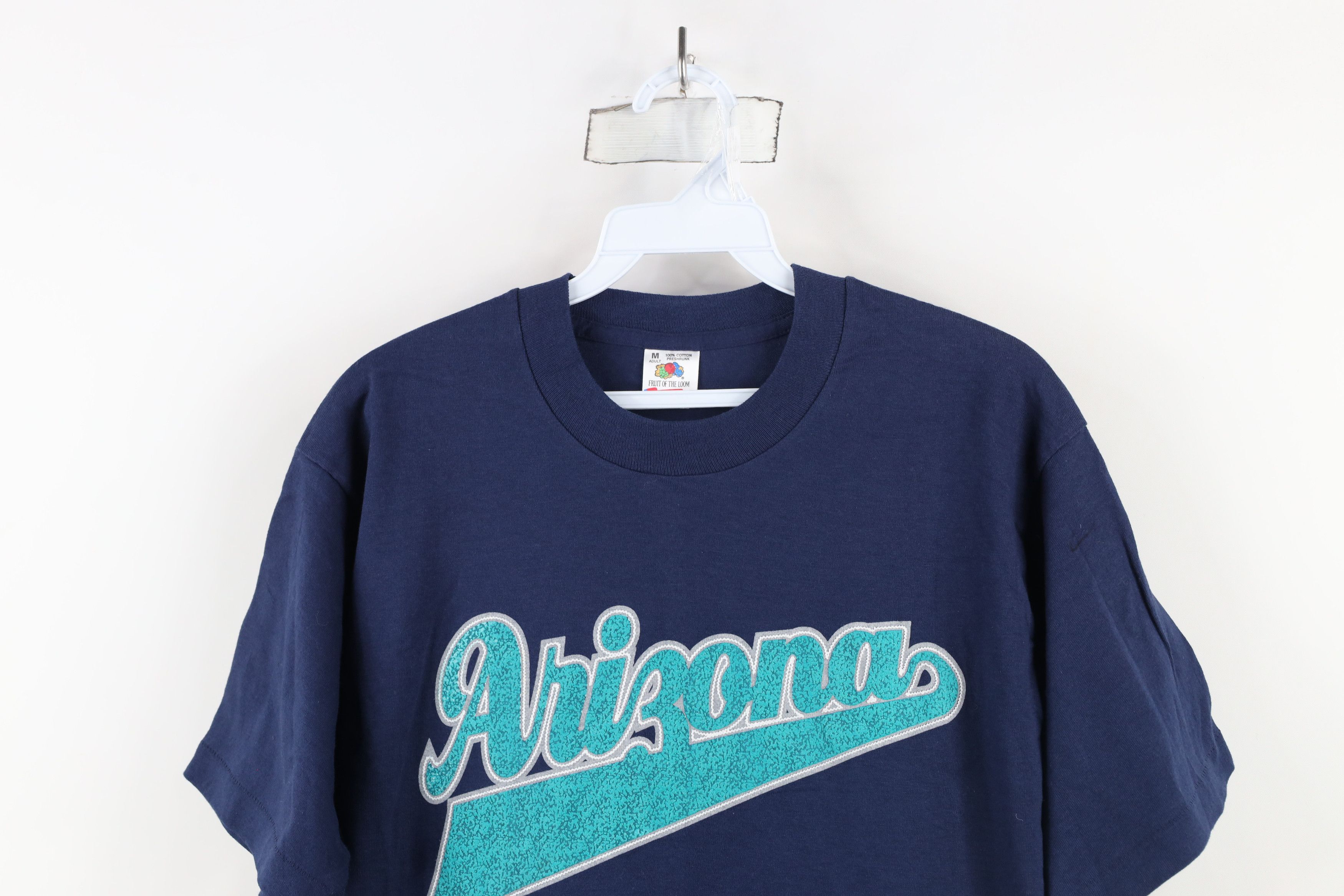 Vintage Vintage 90s Streetwear Spell Script Arizona T-Shirt Blue USA Size US M / EU 48-50 / 2 - 2 Thumbnail