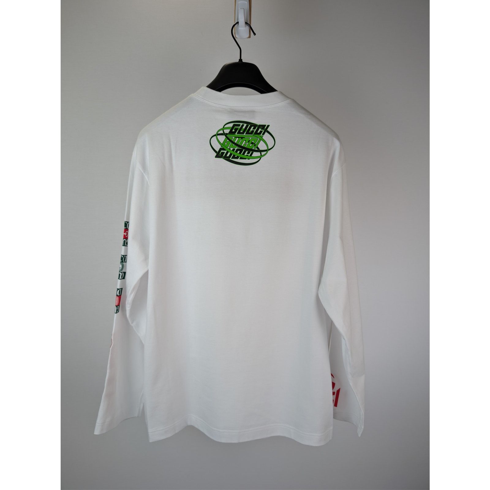 Gucci o1rshd1 Q:2 / Logo-Print Cotton Jersey T-shirt in White Size US M / EU 48-50 / 2 - 9 Thumbnail