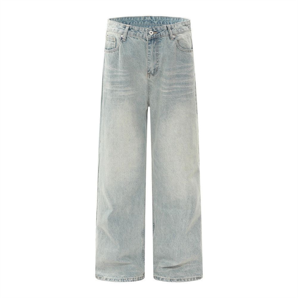 Japanese Brand × Jean Men's loose casual straight washed distressed jeans Size US 32 / EU 48 - 1 Thumbnail