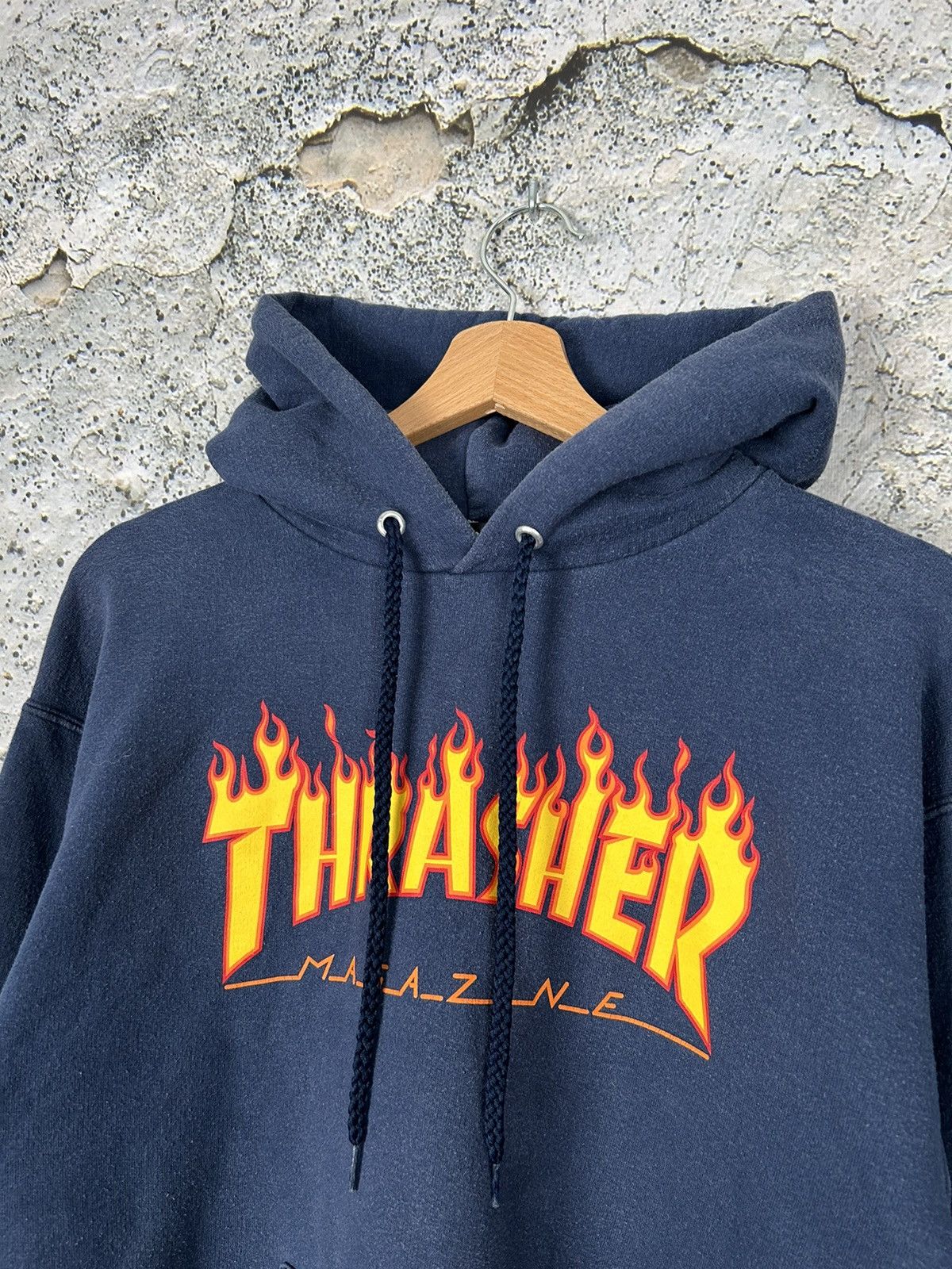 Thrasher Thrasher Magazine Flame Logo Hoodie Navy Blue Streetwear Size US S / EU 44-46 / 1 - 3 Thumbnail