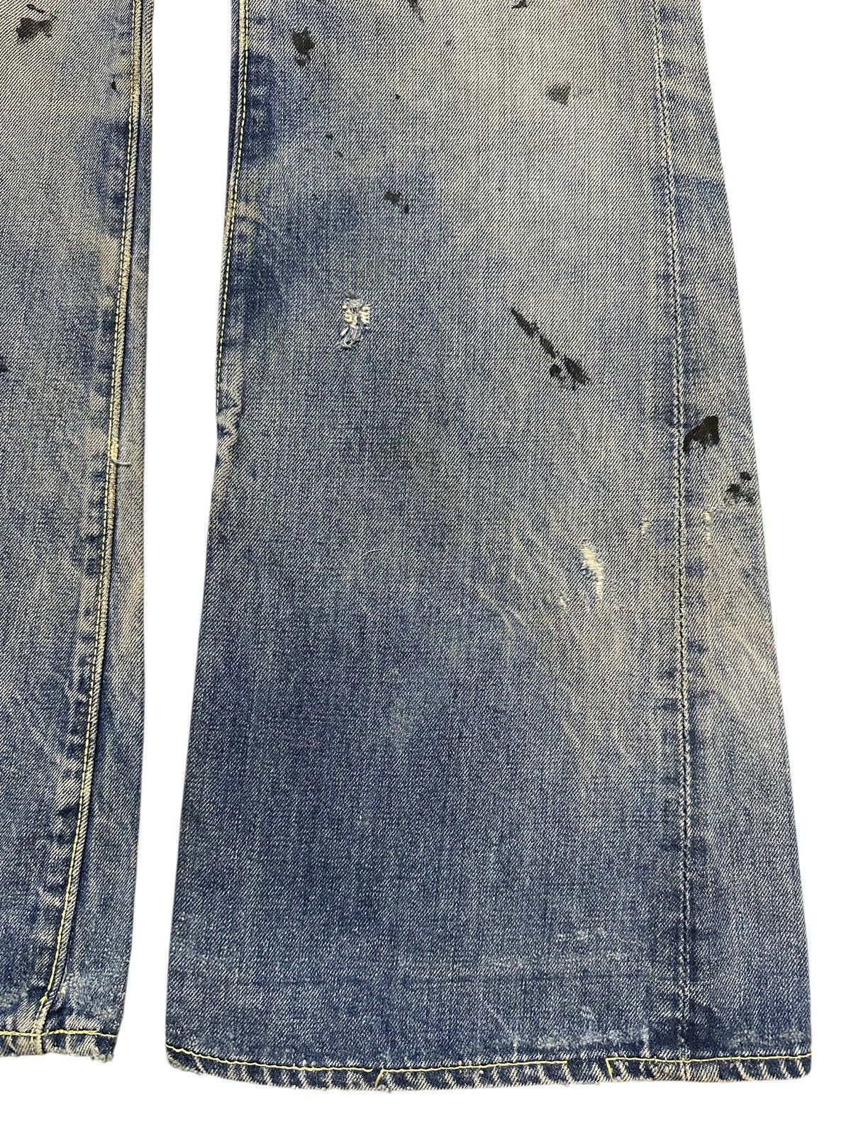 14th Addiction Crazy Vintage 70s Big Stone Mud Wash Painted Distress Flare Size US 27 - 8 Thumbnail