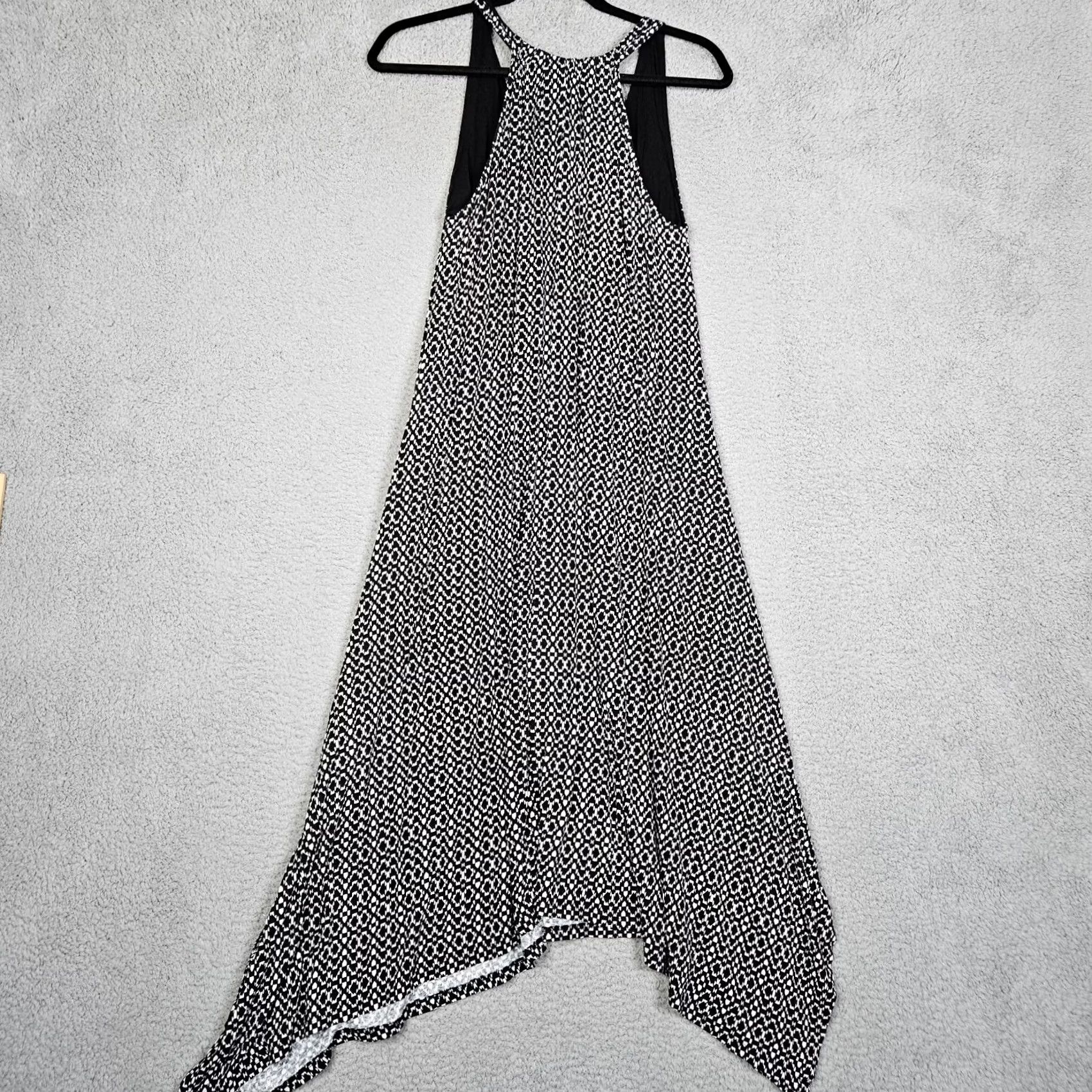 Anne Klein ANNE KLEIN Women's Gray White Printed Knit V-Neck Dress Size S Size S / US 4 / IT 40 - 2 Thumbnail