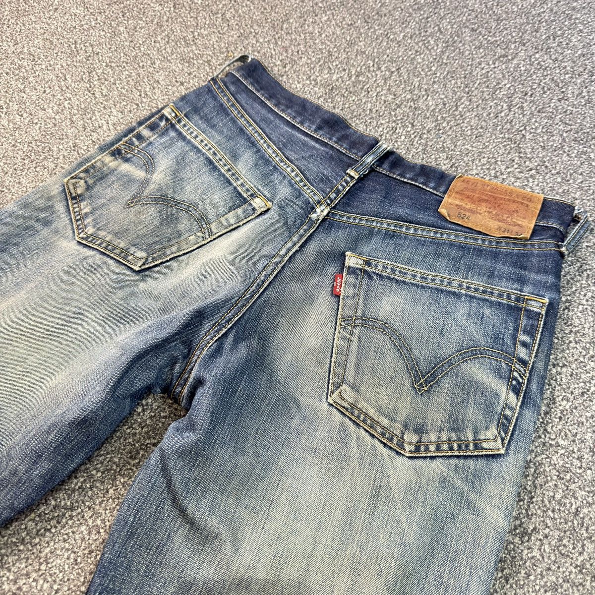 Engineered Garments × Levi's Vintage y2k Levis 524 Distressed Aging Faded Denim W31 Size US 31 - 8 Thumbnail