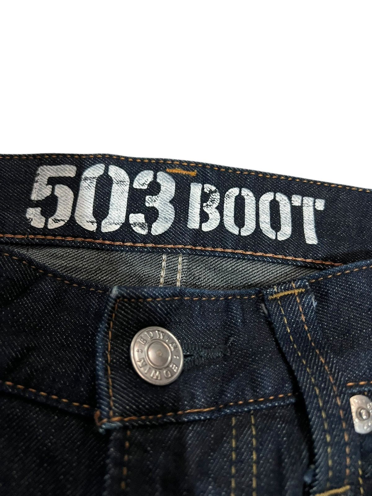 Edwin × If Six Was Nine × Japanese Brand 🌈Vintage Edwin Blue Trip Edgeline Bootcut Jean Size US 30 / EU 46 - 8 Thumbnail