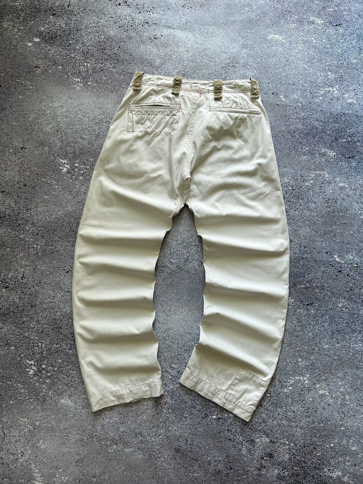 Diesel Vintage Diesel Pants White Japanese Y2K 00’s Rap Size US 31 - 1 Thumbnail