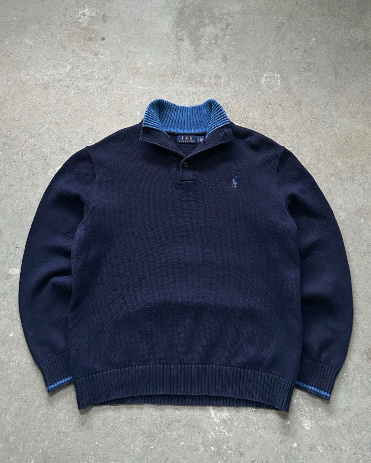 Polo Ralph Lauren Polo RALPH LAUREN sweater cashmere jumper 3/4 navy blue Size US L / EU 52-54 / 3 - 1 Thumbnail