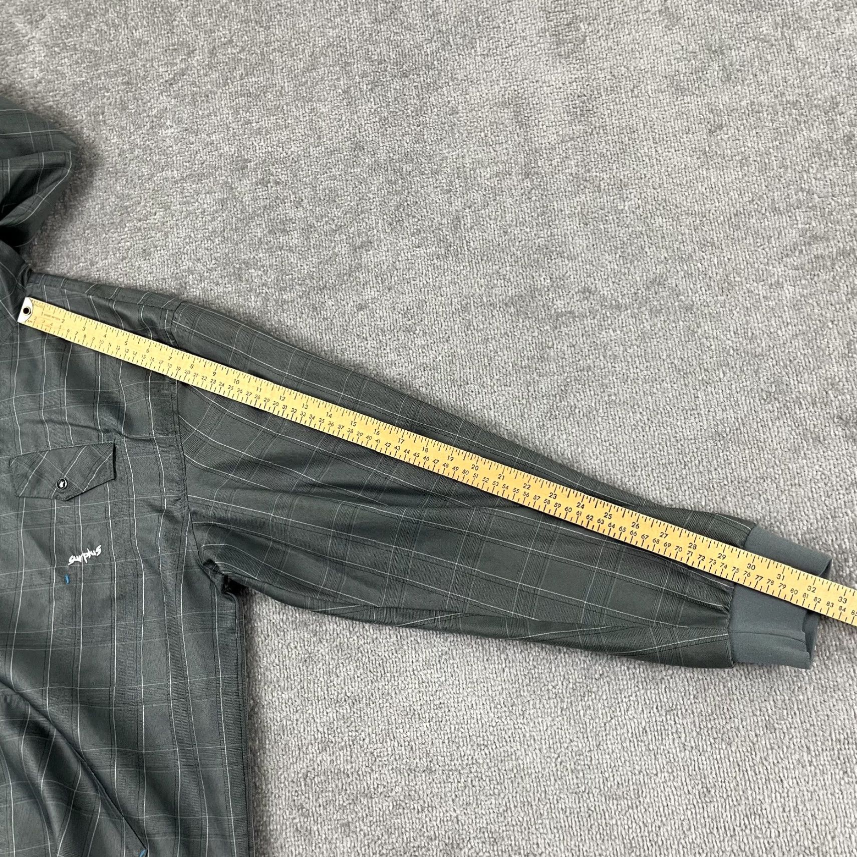 Vintage Surplus Jacket Mens XL Gray Grid Plaid Hooded Full Zip Lightweight Casual Outdoor Beach Size US XL / EU 56 / 4 - 6 Thumbnail
