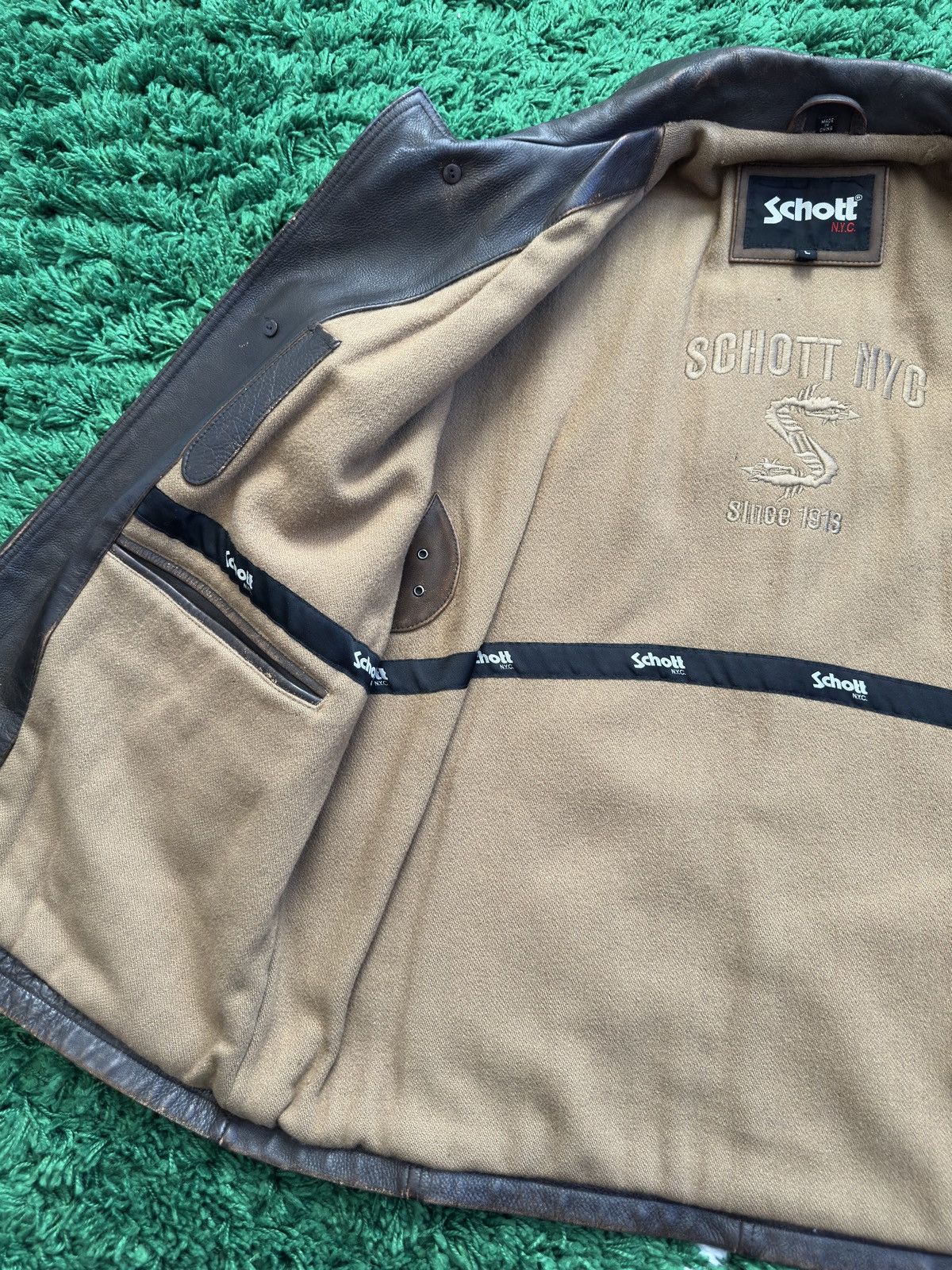 Schott Vintage Schott N.Y.C. Leather Jacket Size US L / EU 52-54 / 3 - 10 Thumbnail