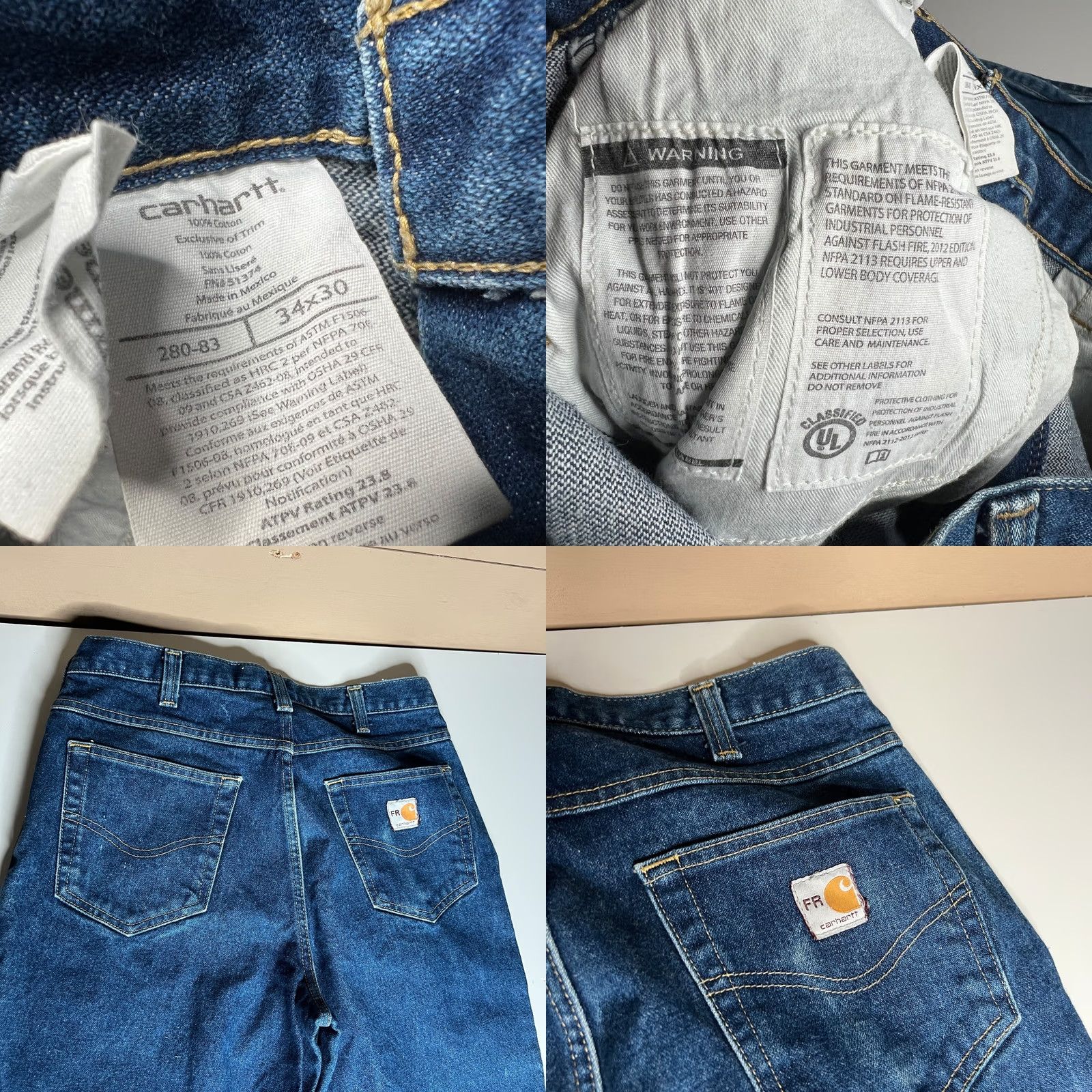 Carhartt Carhartt FR Flame Resistant Denim Jeans Blue Workwear 34x30 Size US 34 / EU 50 - 8 Thumbnail