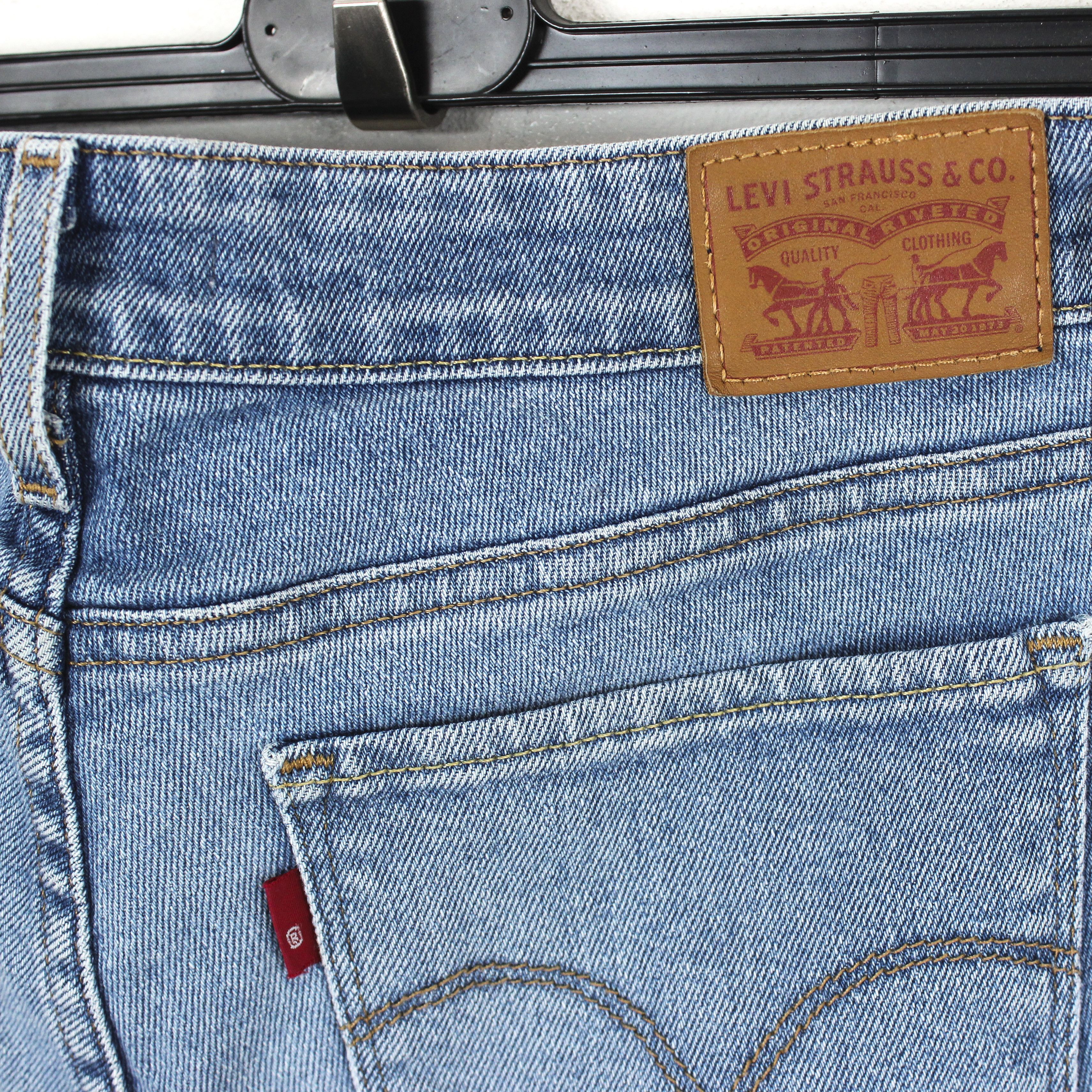 Levi's 711 Skinny W28 Cropped Denim Jeans Slim Fit Trousers Pants Size 28" / US 6 / IT 42 - 4 Thumbnail