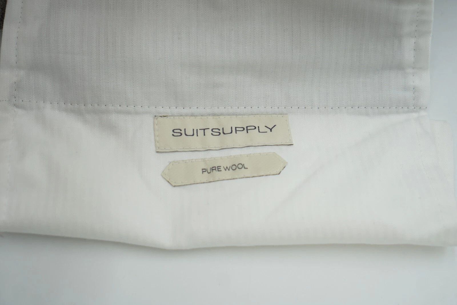 Suitsupply Men Suitsupply Soho SA Trousers Flannel Wool Beige UK/US38 Size 38R - 4 Thumbnail